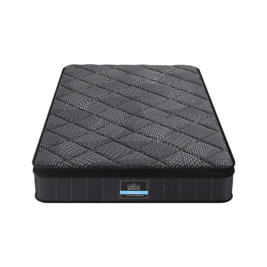Giselle Bedding King Single Mattress 25cm Pocket Spring Latex Euro Top Medium Firm Bed