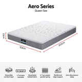 Giselle Bedding Queen Mattress 23cm Pocket Spring Mattress with Adjustable Firmness Reversible Foam Layer for Medium Firm & Firm Support Motion Isolation Bedroom Bed