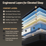 Giselle 34cm King Hybrid Mattress with Cooling Gel Memory Foam and Edge Support