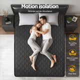 Giselle Bedding Queen Mattress 34cm Euro Top with 5-Zone Pocket Spring Support Black