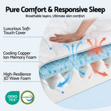 Giselle 35cm Double Mattress Firm with Copper Memory Foam and Edge Support