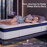 Levitex 35CM King Single Mattresses Gel Memory Foam and 7-Zone Ergonomic Pocket Spring, Anti-Roll Dual-Row Edge, Triple Cooling System for Hot Sleepers
