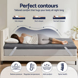 Giselle 8cm Memory Foam Mattress Topper Gel Dual Layer Foam Bamboo King