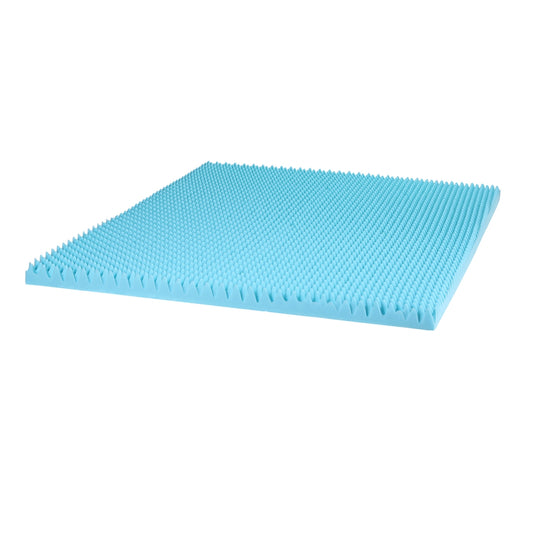 Giselle 8cm Memory Foam Mattress Topper Gel Egg Crate Foam Bamboo Queen