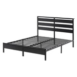 Artiss Bed Frame Double Size LED Metal Bed Base with Charging Station
