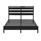 Artiss Bed Frame Double Size LED Metal Bed Base with Charging Station