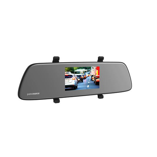 PARKMATE 5.0” Touch Screen Mirror DVR with 1080p Front and Rear Recording