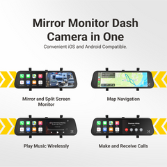 PARKMATE Smart 9.66” Touch Screen DVR Mirror and Reversing Camera Pack