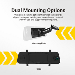 PARKMATE Smart 9.66” Touch Screen DVR Mirror and Reversing Camera Pack
