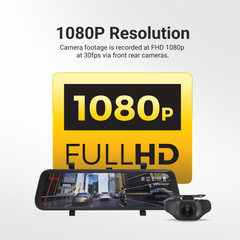 PARKMATE Smart 9.66” Touch Screen DVR Mirror and Reversing Camera Pack