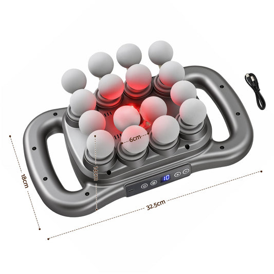 Everfit Deep Tissue Massager 16 Heads with 20 Intensities Deep Percussion Massage Gun Rechargeable