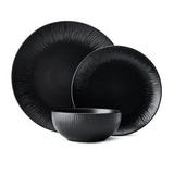 MIKASA JARDIN MIDNIGHT 12PC PREMIUM STONEWARE DINNER SET