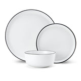 MIKASA LIMESTONE 12PC PREMIUM STONEWARE DINNER SET