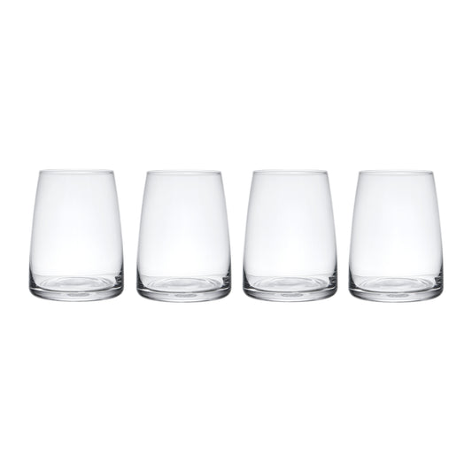 MIKASA PALERMO 4PC CRYSTAL STEMLESS GLASSES 350ML