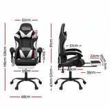 Artiss Ergonomic Gaming Office Chair with 2 Point Message Black