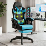 Artiss Gaming Office Chair with 8 Point Message Reline Ergonomic Blue