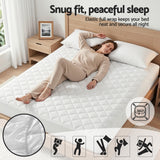 Giselle Waterproof Mattress Protector 100% Cotton Quilted Fitted Cover King