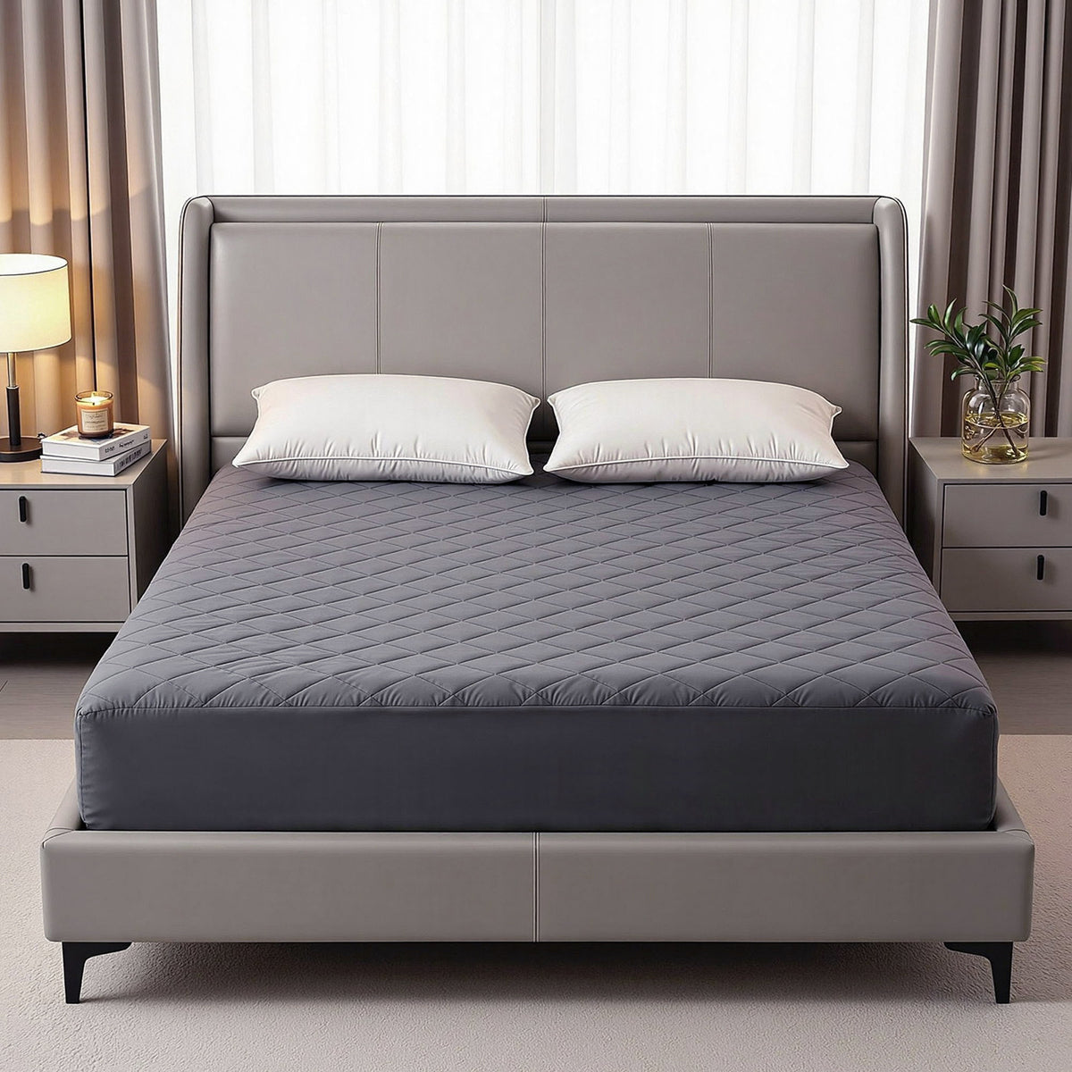 Giselle Water-Resistant Mattress Protector Microfiber 360Â° Fit King