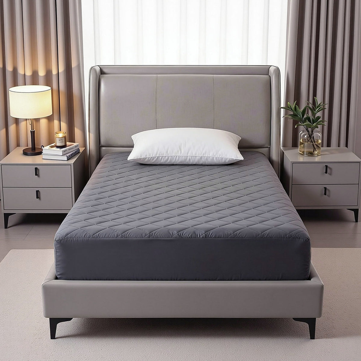 Giselle Water-Resistant Mattress Protector Microfiber 35cm 360Â° Fit Single