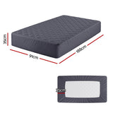 Giselle Water-Resistant Mattress Protector Microfiber 35cm 360Â° Fit Single