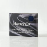CLEVERPOLLY TWIN PACK SATIN PILLOWCASES WHITE