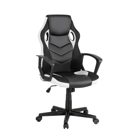 Astiss Gaming Office Chair Desk Racing Computer Chairs Executive Home Black & White