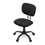 Artiss Armless Office Chair with Wheels, Ergonomic 360Â° Swivel Home Office Desk Chair, Height Adjustable Computer Task Chair with Fabric Back and Seat for Small Space, Black