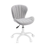 Artiss Ergonomic Office Chair Armless Height Adjustable Computer Desk Chair Fabric Light Grey