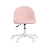 Artiss Office Chair Armless Swivel Vanity Desk Chair with Wheels Teddy Fleece Pink