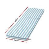 Gardeon Outdoor Chaise Lounge Cushion Lounge Chair Pad Sunbed Mattress Blue
