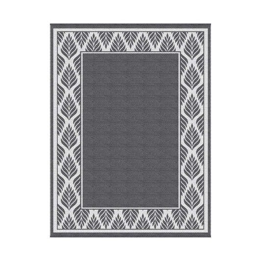 Gardeon Outdoor Rugs 274x366cm Large Carpet Reversible PP Dual-Sided Area Mat Patio Rug Grey