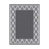 Gardeon Outdoor Rugs 274x366cm Large Carpet Reversible PP Dual-Sided Area Mat Patio Rug Grey