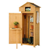 Gardeon Outdoor Storage Cabinet Cupboard Folding Table Tool Organizer Shed Adjustable