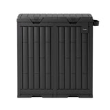 Gardeon Outdoor Trash Cans Dual Compartment Trash Can 220L Black