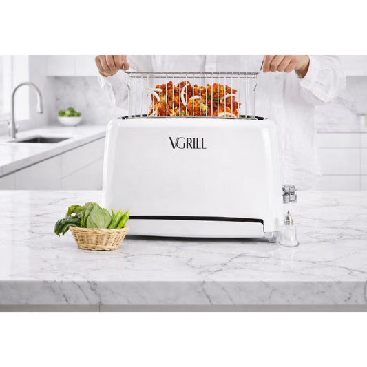 VGrill Smokeless Vertical Grill - World’s Healthiest Grill White