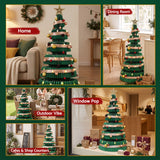 Jingle Jollys 3PCS Christmas Tree Decoration with Lights Foldable Easy Setup Tree
