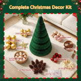Jingle Jollys 47cm&111cm Christmas Tree Decoration Foldable Xmas Paper Tree