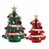 Jingle Jollys 2PCS Folding Tabletop Christmas Tree Xmas Decorations Red & Green