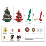 Jingle Jollys 2PCS Folding Tabletop Christmas Tree Xmas Decorations Red & Green