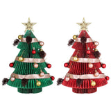 Jingle Jollys 2X Folding Christmas Tree 47CM Xmas Table Decorations Red&Green