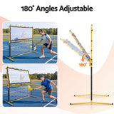 Everfit Pickleball Net Rebounder Portable Training Practice 6FT Black Yellow