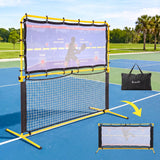 Everfit Pickleball Net Rebounder Portable Training Practice 6FT Black Yellow