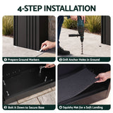 Gardeon Parcel Letterbox Drop Box Package Slot MailBox Black