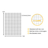 i.Pet Poultry Chicken Fence Pet Netting Wire Mesh Roll Duck Goose Coop 15Mx120CM