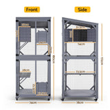 i.Pet Cat House Wooden 180cm Rabbit Hutch Pet Condo Small Dog Enclosure Cage