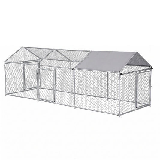 i.Pet Chicken Coop Rabbit Hutch Outdoor Run Walk in Hen Cage Ferret House 2.8x1x1m