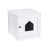i.Pet 49x51cm Cat Litter Box Enclosure Hidden Litter Tray Cabinet White