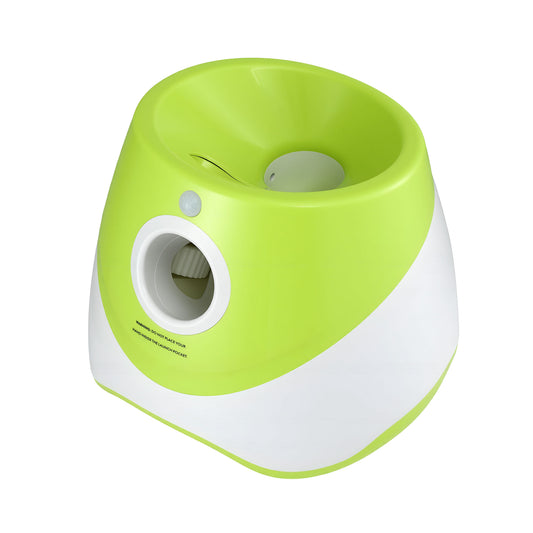 i.Pet Dog Ball Launcher Thrower with 6 Balls & 3/6/9m Launch Distances Green