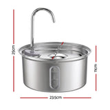 i.Pet 3.2L Cat Water Fountain Pet Feeder Dog Drinking Dispenser 304 Stainless Steel