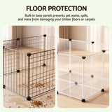 i.Pet Pet Dog Playpen 20 Panels with Baseboard DIY Enclosure Small Animal Rabbit Pen 125CM